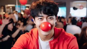 Beichuan直播戴红鼻子登热搜榜，反差萌引爆全场